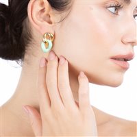 Pendientes Fraleoni Mujer in Plata NICOLE GOLD/ROSA FLUO - NICOLE GOLD/ROSA FLUO